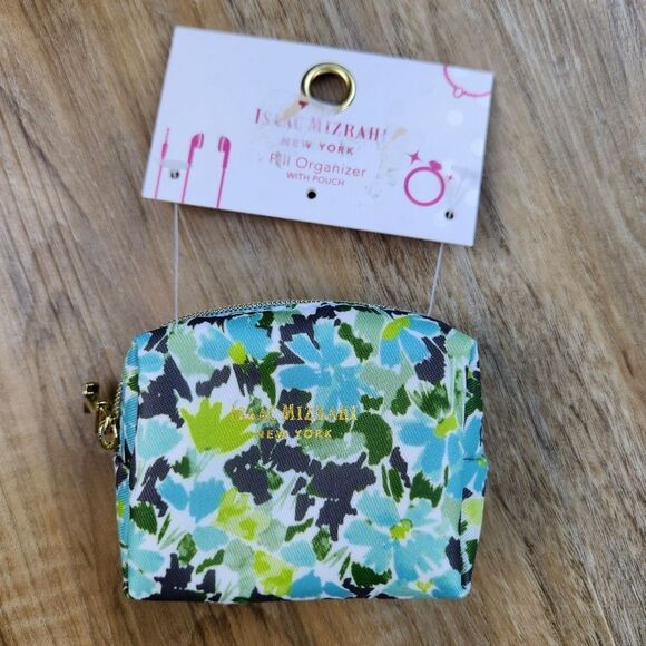 Isaac Mizrahi Accessories - 🩵NWT Isaac Mizrahi Watercolor Floral Compact Pill Organizer & Pouch